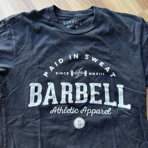 Barbell Apparel Paid In Sweat Shirt Black Athletic Gym Workout Graphic Size Smal